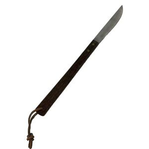 16" Stainless Steel Long Wood Handle Butcher Knife BBQ